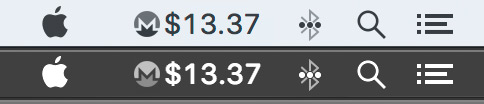 Image preview of Monero BTC price at Bitfinex plugin.