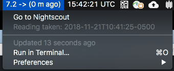 Image preview of Nightscout Reader plugin.