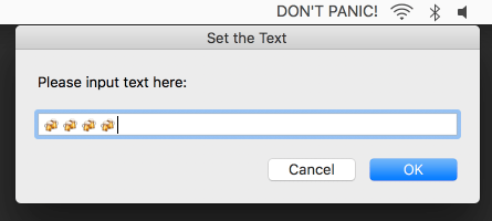 Image preview of Text on Menubar plugin.