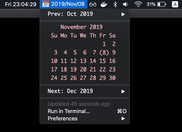 Image preview of Clock with calendar plugin.