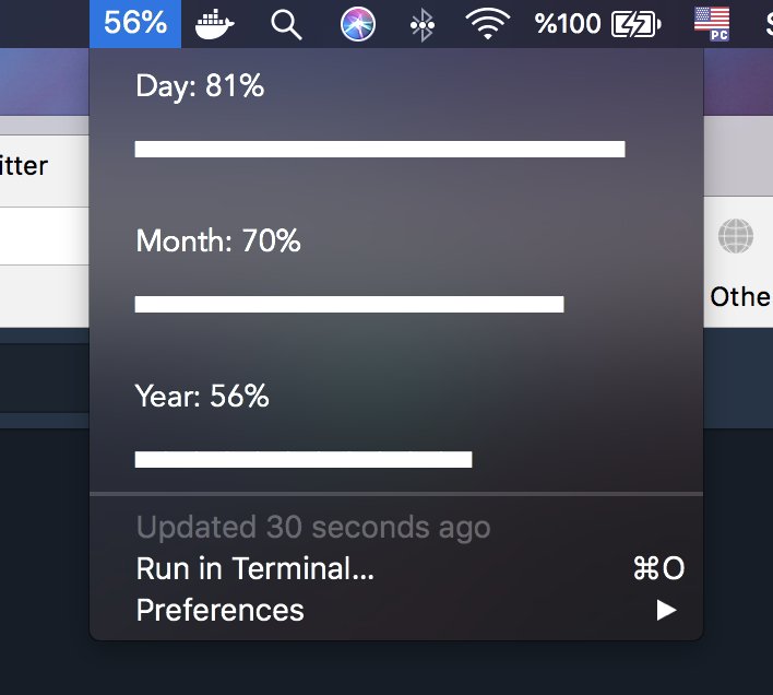 Image preview of Progress Bar of Year, Month and Day plugin.