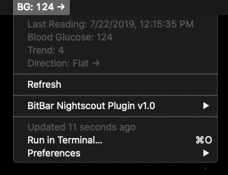 Image preview of BitBar Nightscout Plugin plugin.